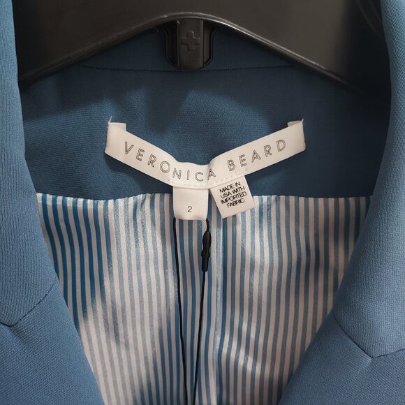 Veronica Beard Hydrangea Blue Gail Dickey Blazer - Picture 2 of 8